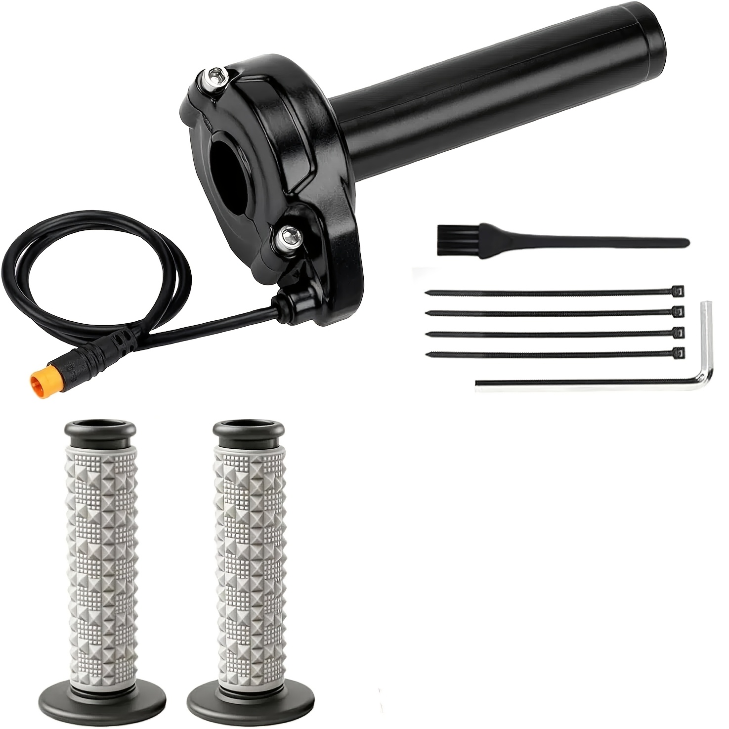 TEMU Ebike Full Twist Throttle For , 3 Pin Style Throttle Grip Kit Compatible With Q-life Tamobyke Eskute Electric Dirt Bike