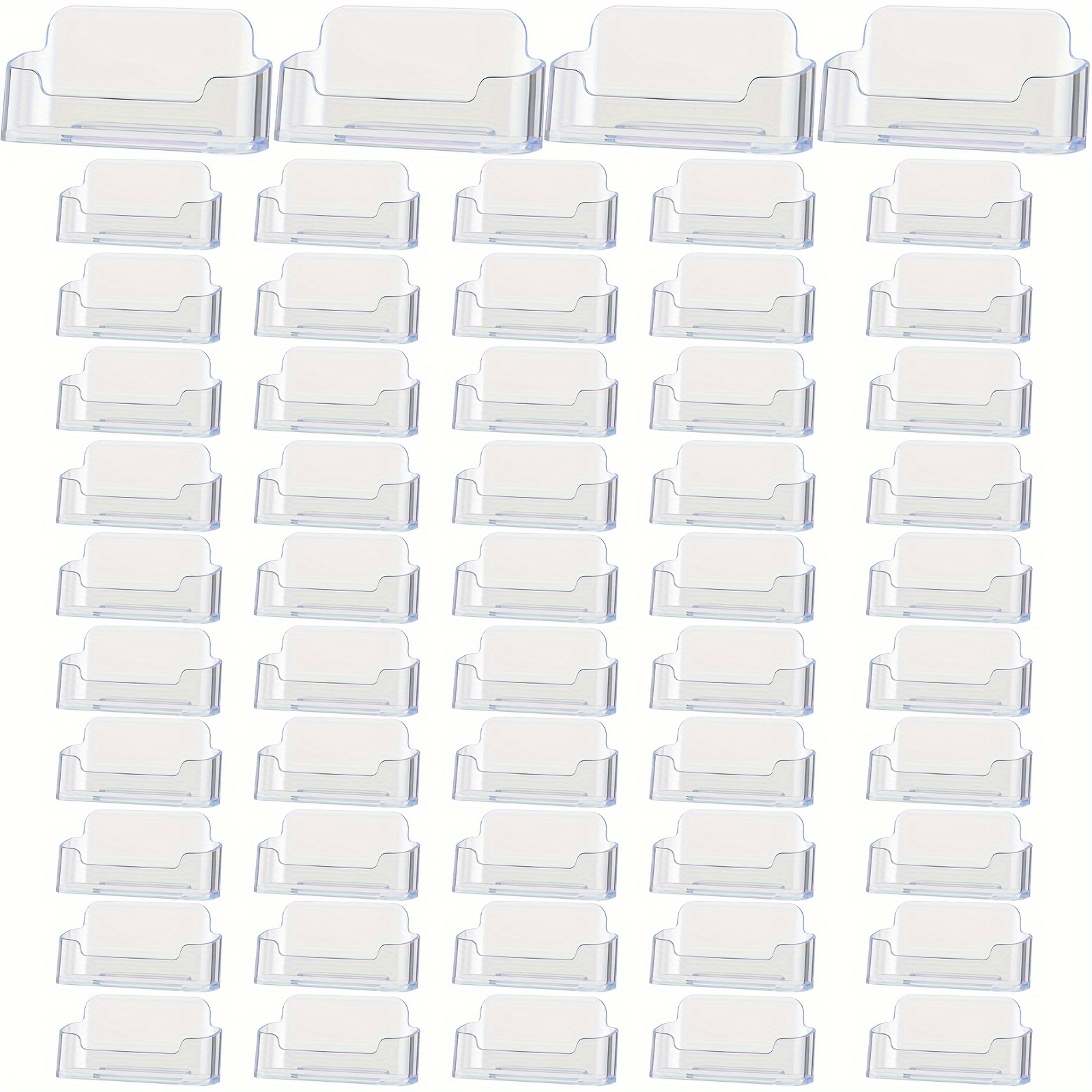 

64 Pack Business Card Holder Desktop Business Card Stand Acrylic Card Holder Clear Postcard Holder Business Card Display Holder For Home Office Desk Table