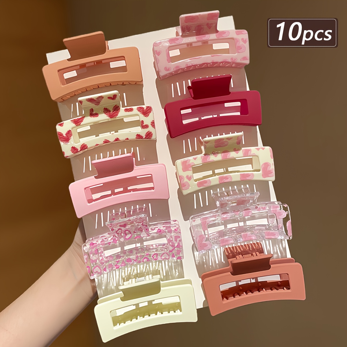 3 6 10pcs womens easy and fashionable mixed   hair clip suitable for daily loose and formal hairstyles thick hair anti slip hair claws give gifts and hair additions