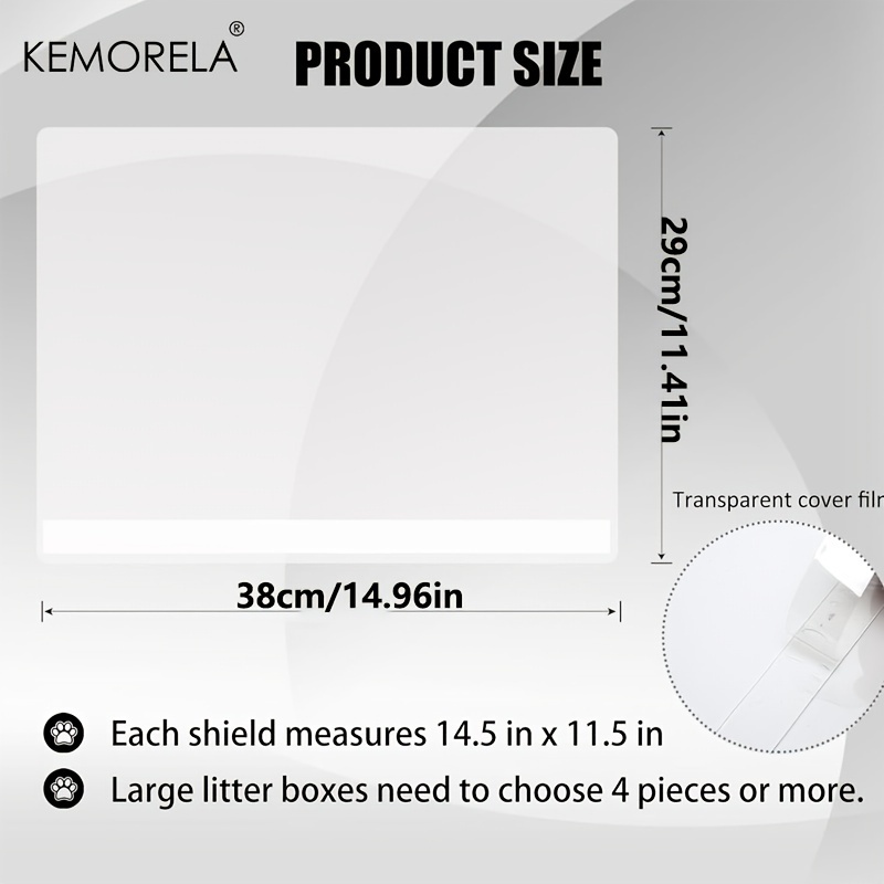 Kemorela Litter Box Guard Easy clean Seamless Temu