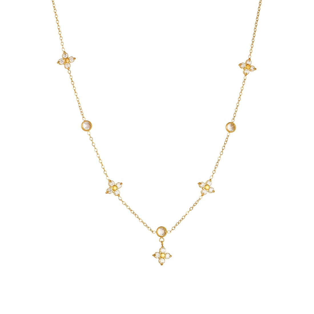 Women's Fashionable Small Flower Pendant Necklace
