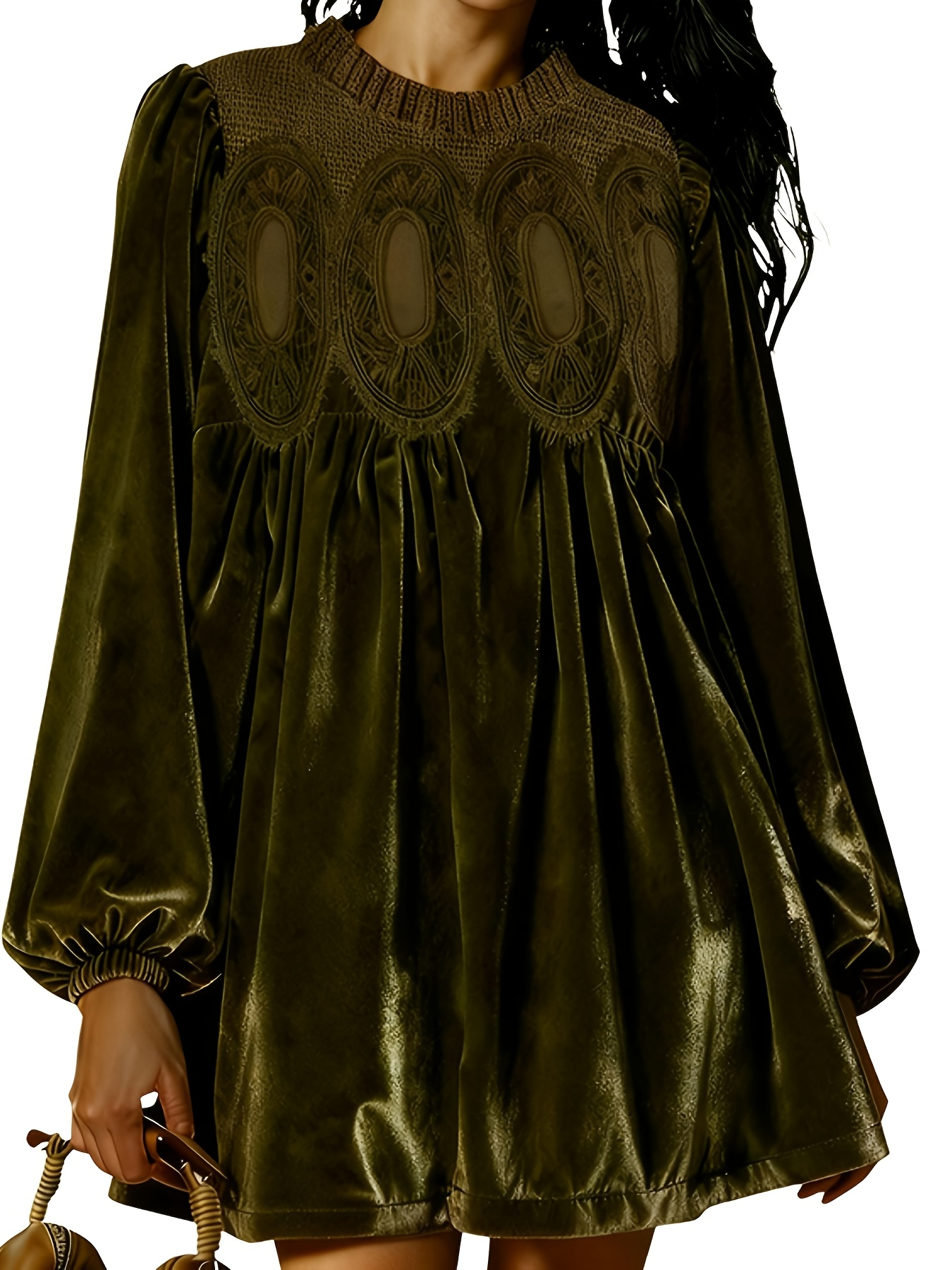 velvet dress sold on Temu United States