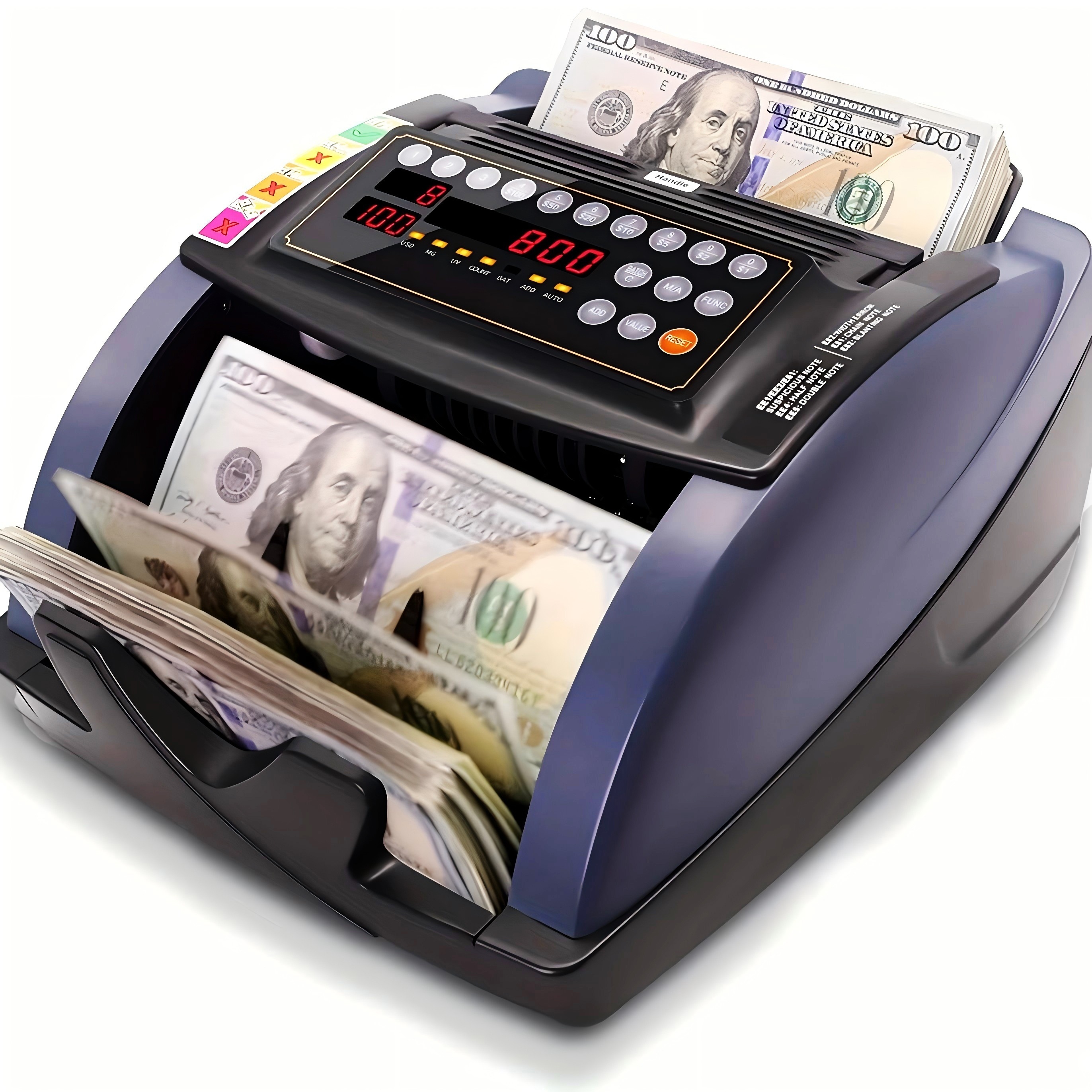 

High- Counter With Value Counting, Uv/mg/ir Detection, External Lcd Display & Functionality For Cash Management