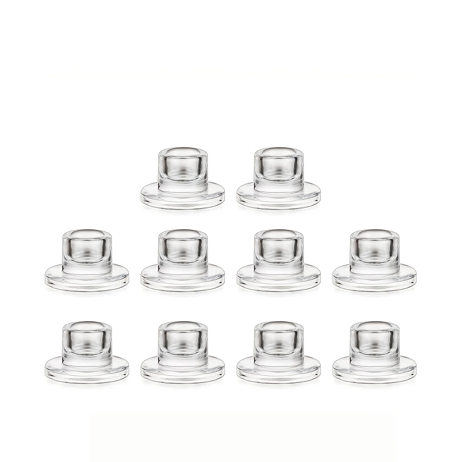 TEMU 10-count And 20-count Small Cone Candle Holders, Bulk Short Candle Holders, Transparent Holders, Suitable For Table Centerpiece Decoration,