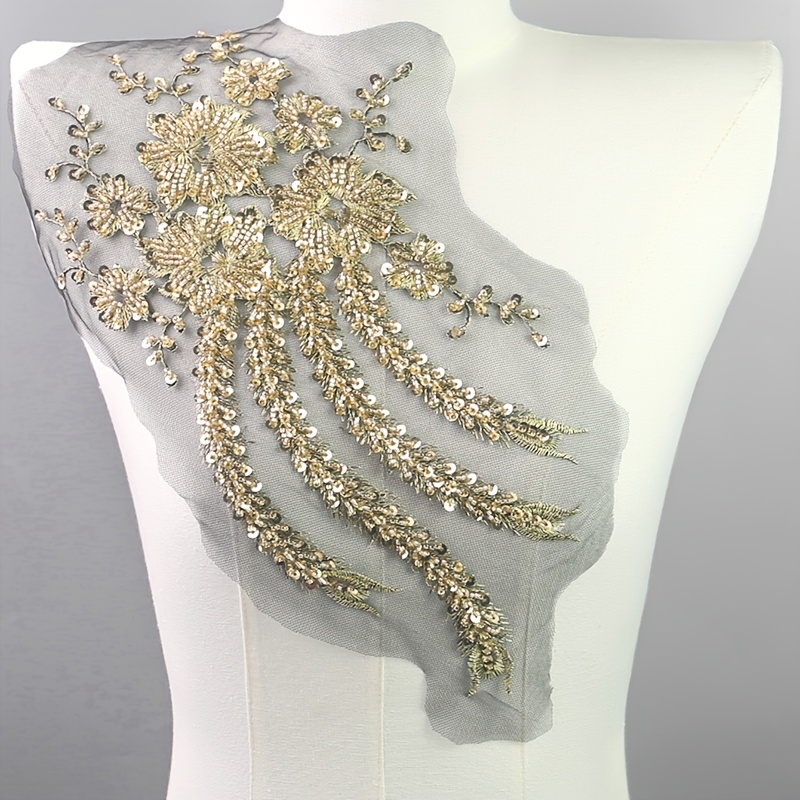 TEMU appliques brodées stéréo, perles de couture, paillettes, ajouts de vêtements, ajouts de robe de mariée, ajouts de chapeau, ajouts