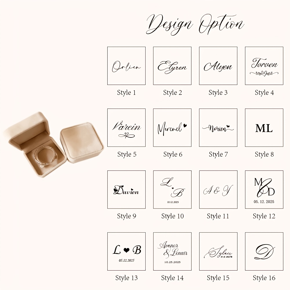 Personalized Velvet Bracelet and Necklace Box, Elegant Storage Case