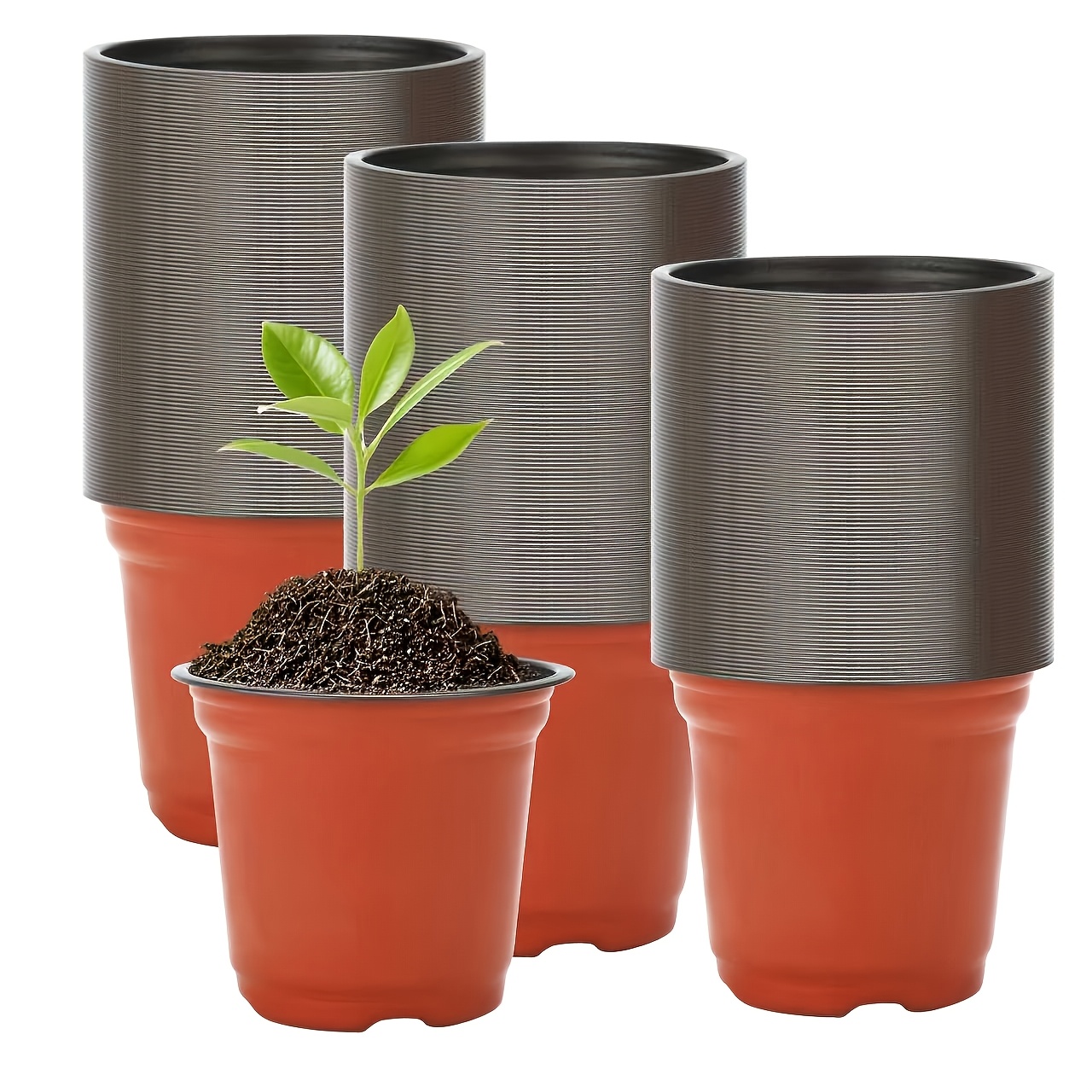 200pcs Plastic Seedling Cups For Home And Garden Use, Small Plant Cultivation Pots, Seedling Pots, With Drainage Holes, Practical And Convenient, Plant Starting Pots, Seed Germination Pots