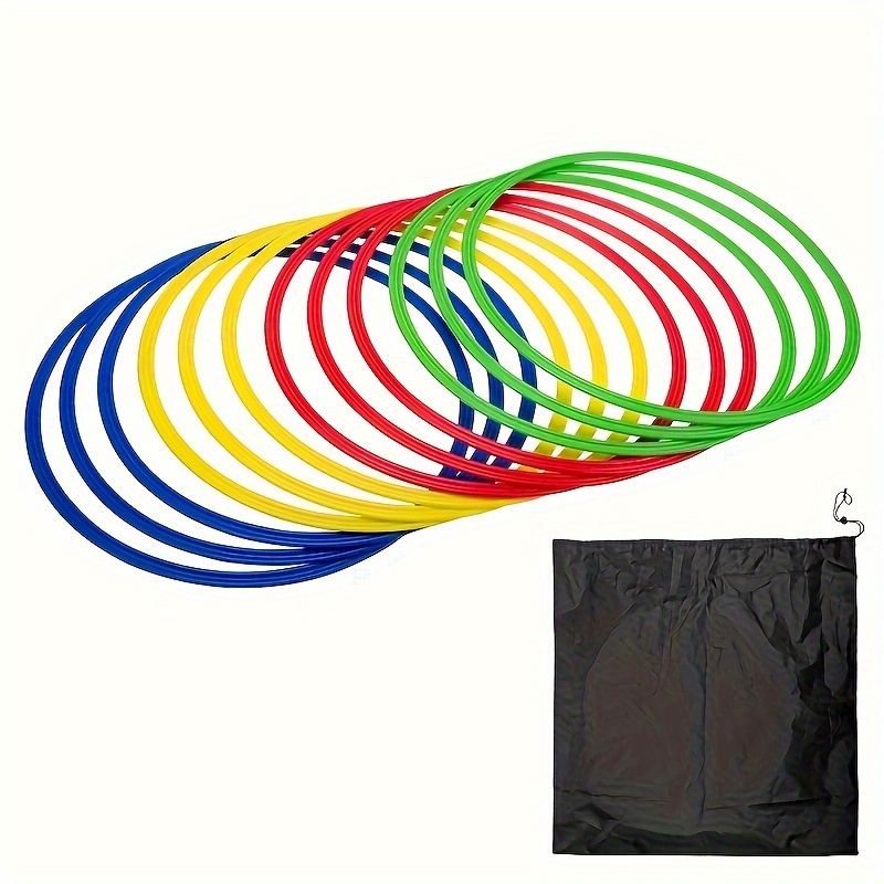 Image of 12-pack 50cm Training Hoop Set Agility Hoop Basketball Soccer Training Equipment Fitness Training Circle Sports Jumping Hoop