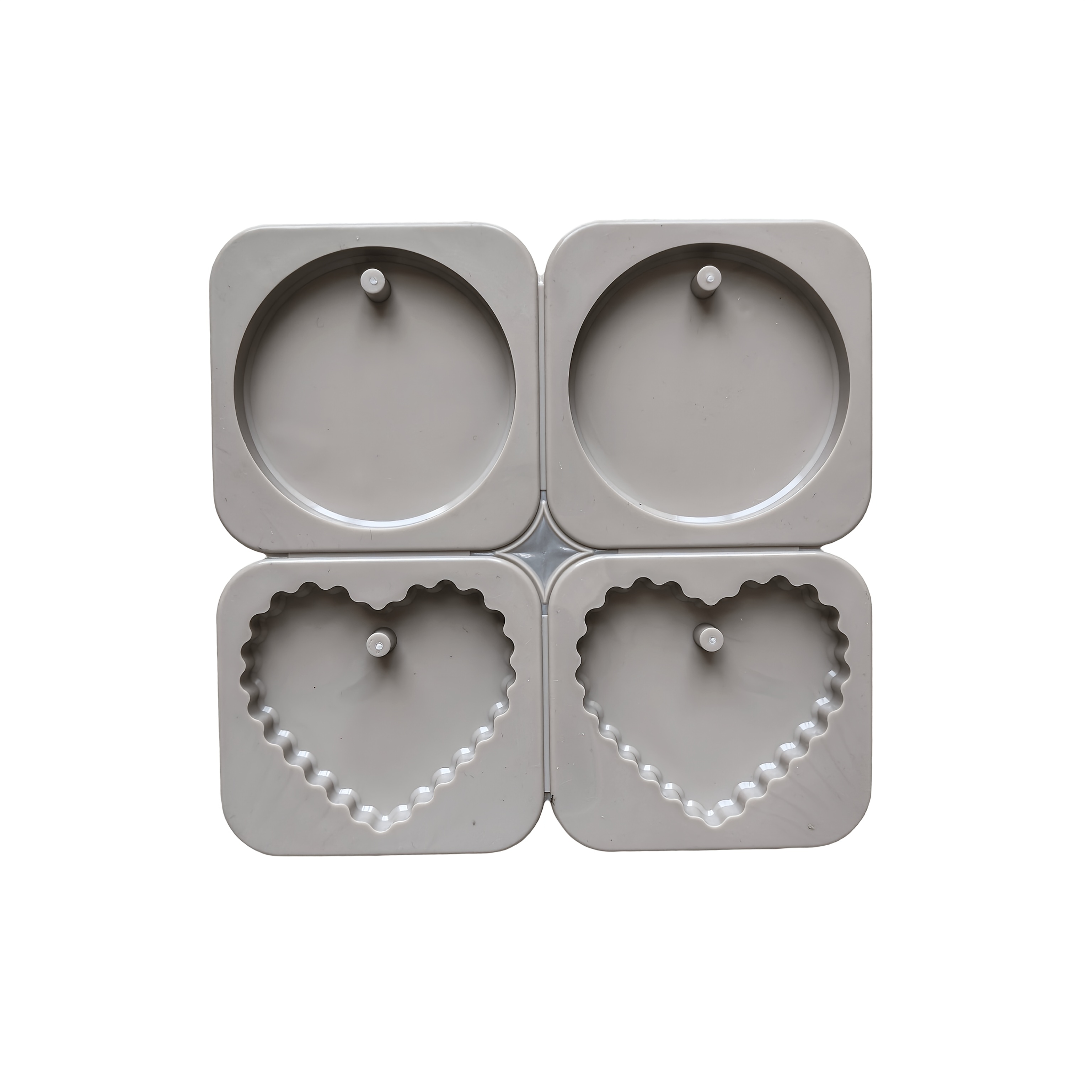 TEMU 1pc Creative Scalloped Heart-shaped Round Scented Tag Silicone Mold Gypsum, Drip Jewelry Separable Soap Making Scented Wax Tablet Mold