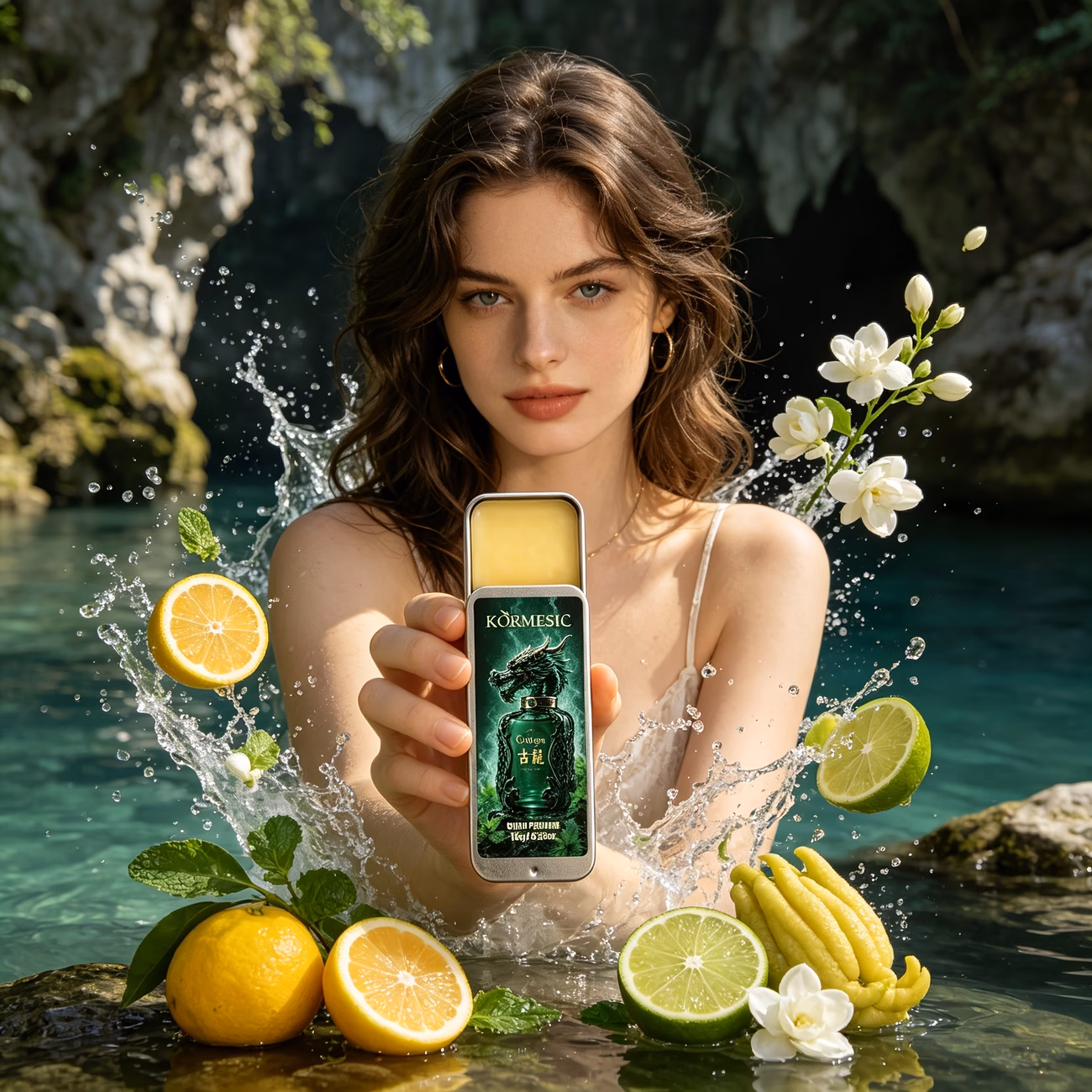 eastern eau de toilette concentrate unisex 15g alcohol free long lasting fragrance with citrus jasmine mint and musk notes enhances charm and compact and portable for ups Product details 2