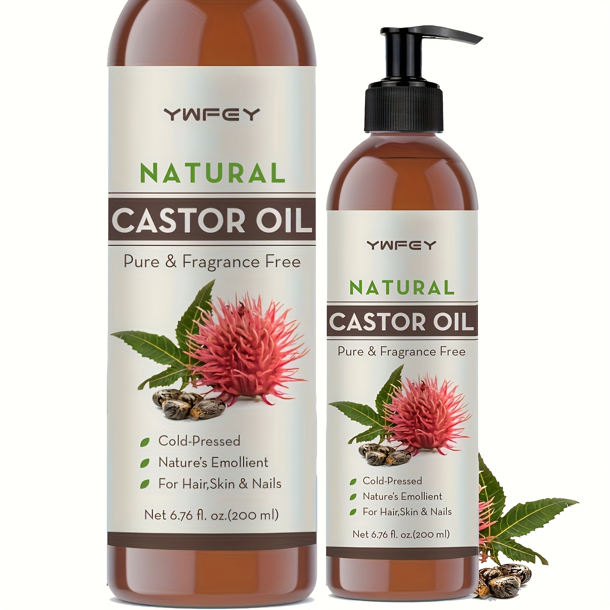 200ml Castor Oil With A Pump Dispenser