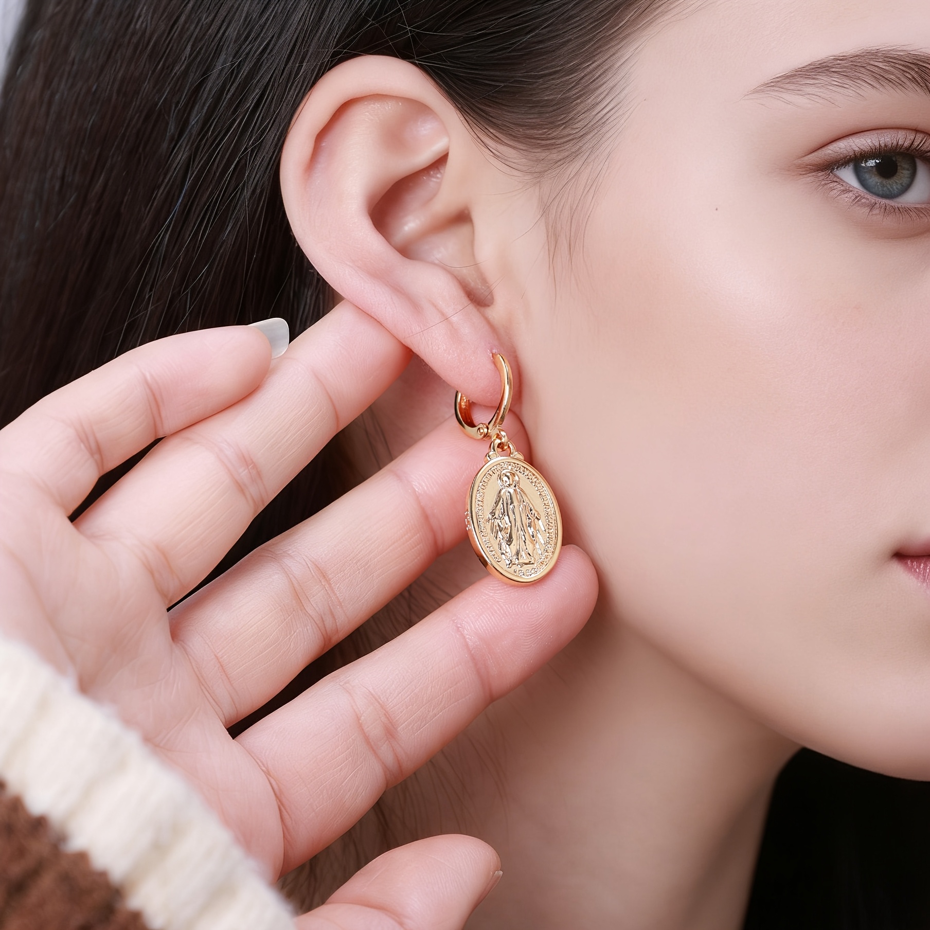 Women's 925 Silver Maria Stud Earrings, High-End Luxury