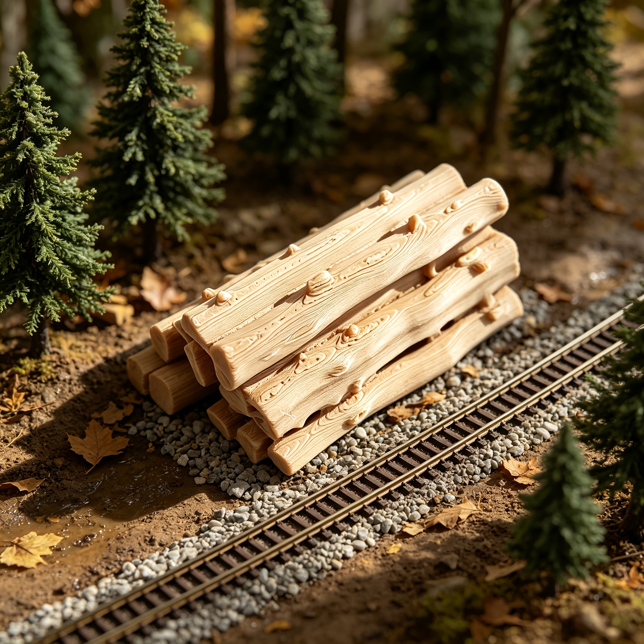 TEMU 1pc Ho Scale Plastic Log Pile Model, Using 3d Printing Technology, With A Scale Of . Suitable For Train Model Layout Scenes And Scale Miniature
