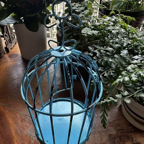 gardening iron birdcage decorative ornaments hanging flower stand retro old hollow candlestick desktop home soft decoration valentines day candlelight dinner ornaments
