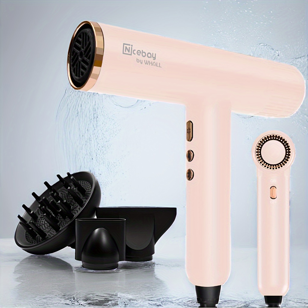 

® Hair Dryer, Professional Blow Dryer With 3 Attachments, 110000rpm Brushless Motor For Fast Drying, , Lightweight, 1600w Hairdryer With Diffuser