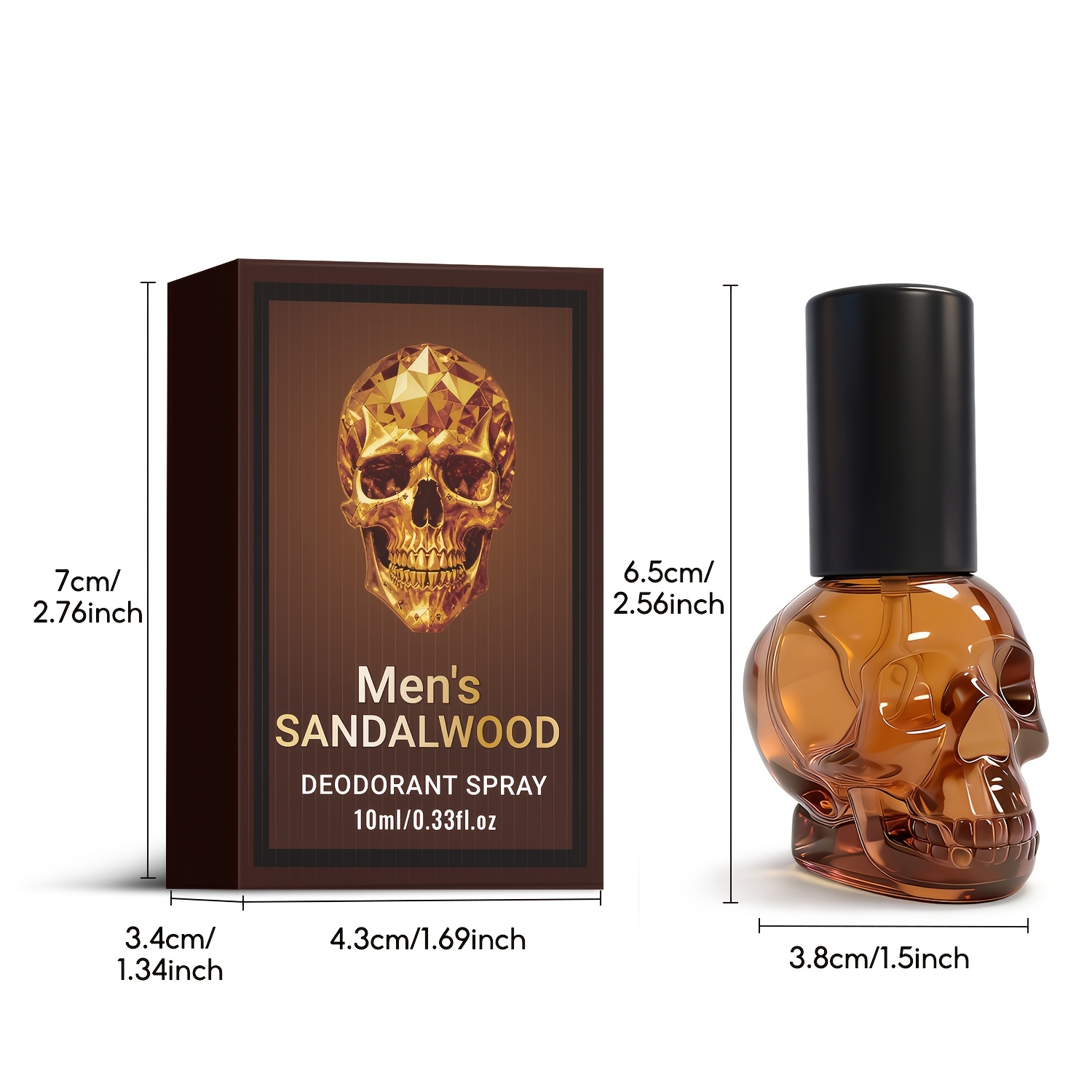 Sandalwood Luxury Deodorant Spray for Men, Featuring a Classic And Captivating Sandalwood Scent, Instantly Refreshes Underarm Skin, Suitable for The Whole Body, a Must-Have for Date Nights, Showcasing Elegant Charm, Lasts for 24 Hours