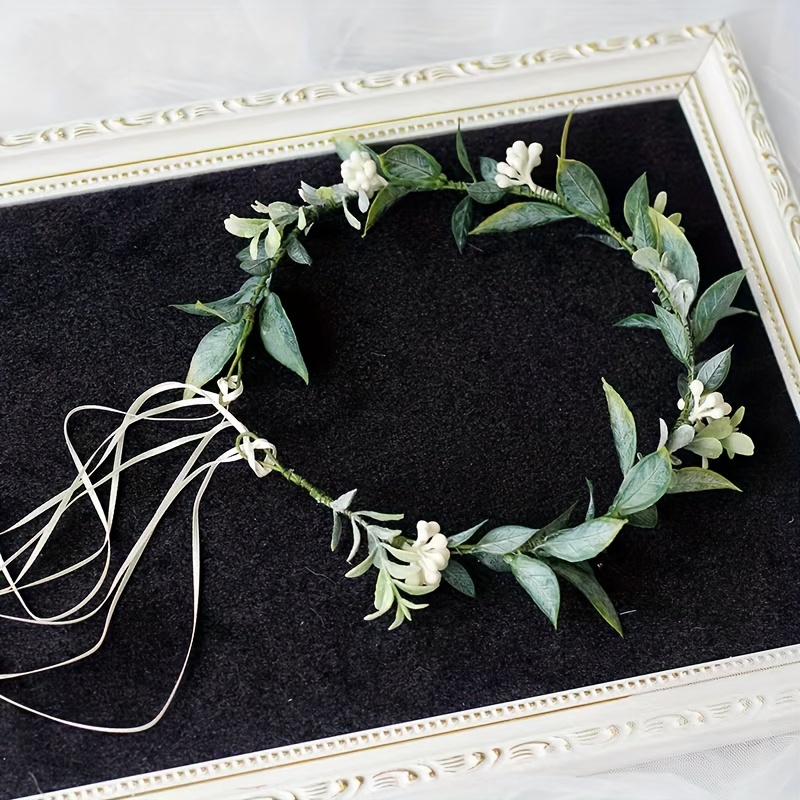 

Elegant Floral Crown With Greenery, Sweet Style, Bride & Vacation Wedding Head Wreath, Photo Shoot Accessory