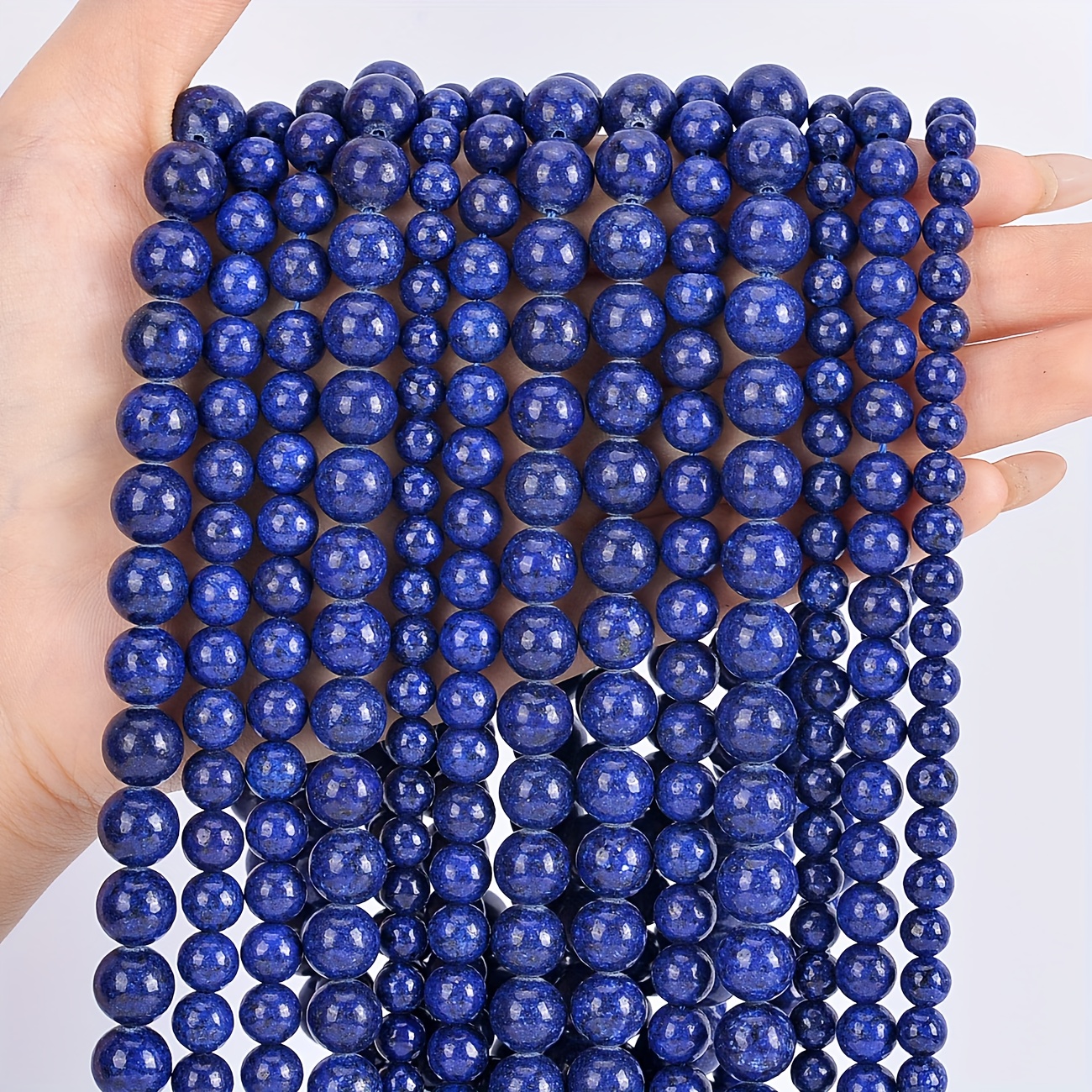 TEMU 40pcs Of 8mm Round Natural Stone Beads, Charm Bracelets, Necklaces, Earrings, And Other Jewelry Making