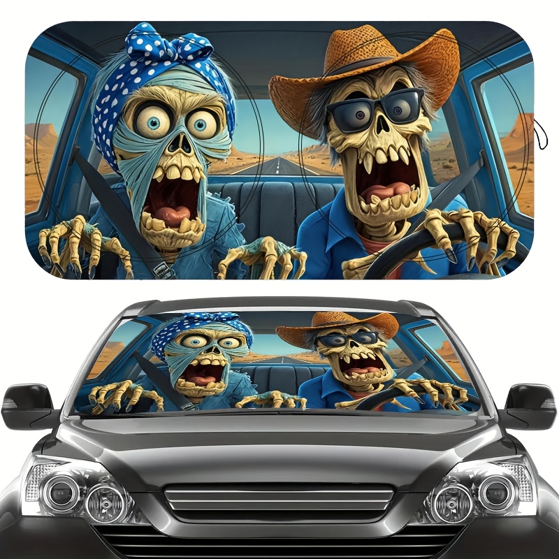 TEMU Universal Automotive Windshield Sunshade, Windshield Uv Blocking Sun Visor Protector, Foldable Sun Protection Cover, Vehicle Cool With Uv Heat