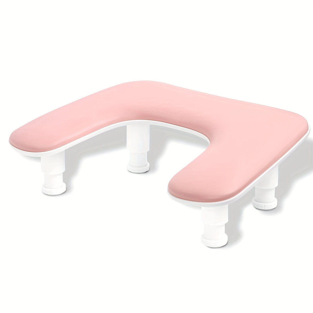 TEMU 1pc Adjustable And Portable Nail Art Armrest, Featuring A U-shaped One-hand With An Surface For Phototherapy To Fatigue. The Armrest Is