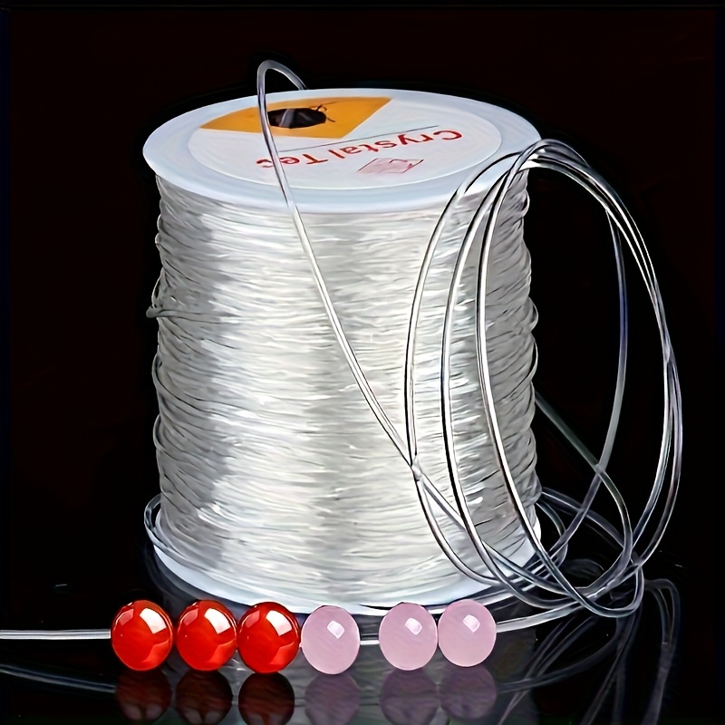 flexible transparent nylon bead rope 0 5 1 0mm elastic thread 3 5 12m suitable for   making bracelet necklace smooth stretchable wire for beading artists durable handmade material compatible for s