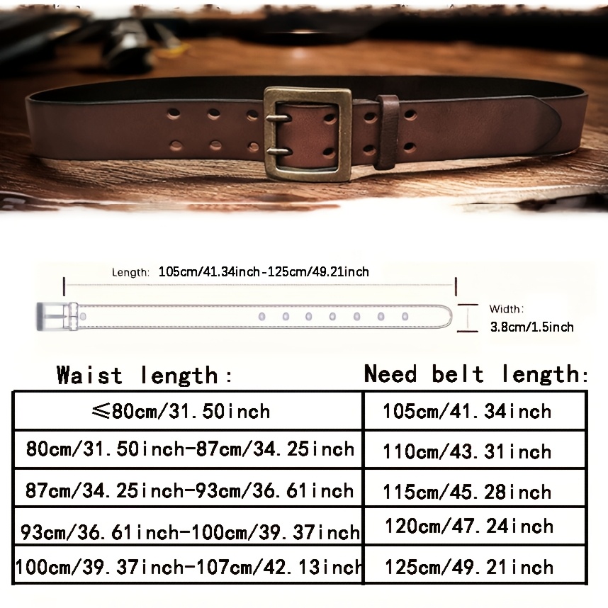 Men's Cowhide Belt Classic Formal Style Great Gift