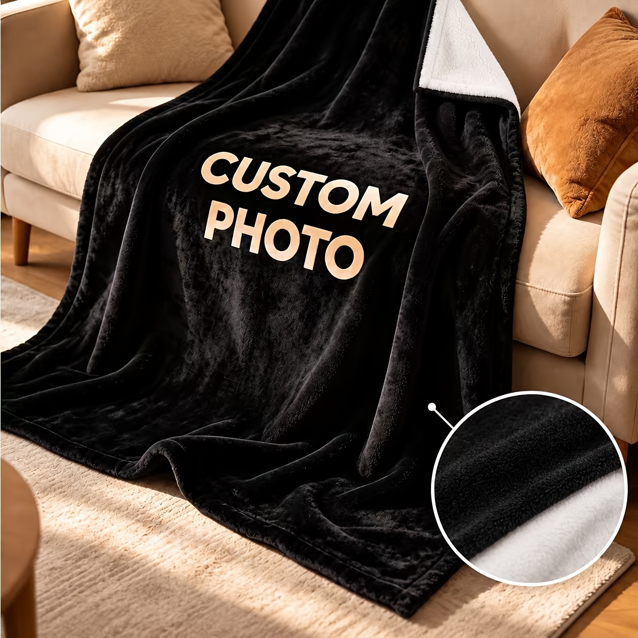 TEMU 1 Custom-made Special Blanket, Soft And Warm, Suitable For Family, , And Couples - Personalized Photo Gift For Sofas, Beds, And Indoor Use - For