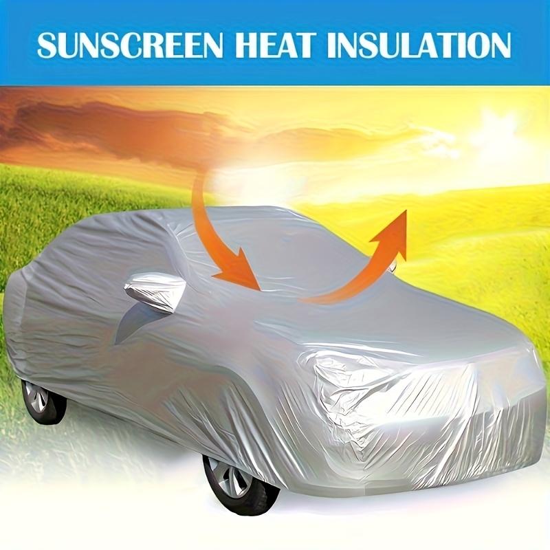 1 universal car   of peva material with uv protection rainproof dustproof snowproof and high temperature   features a stylish silvery     durable and suitable for all vehicle types provides year round vehicle