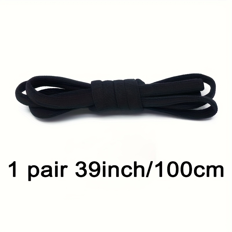 TEMU 1 Paire de Lacets Élastiques Nœud 100Cm X 0.5Cm pour Baskets Adultes, Lacets Rapides en Demi-Cercle