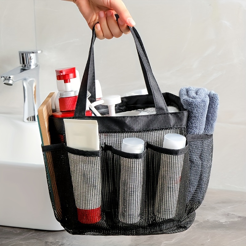 

Panier de Douche en Pliable - Panier de Bain Portable avec Crochets de Suspension, Sac Organisateur de Toilette de Voyage, Décoration de Cadeau de Noël/Halloween