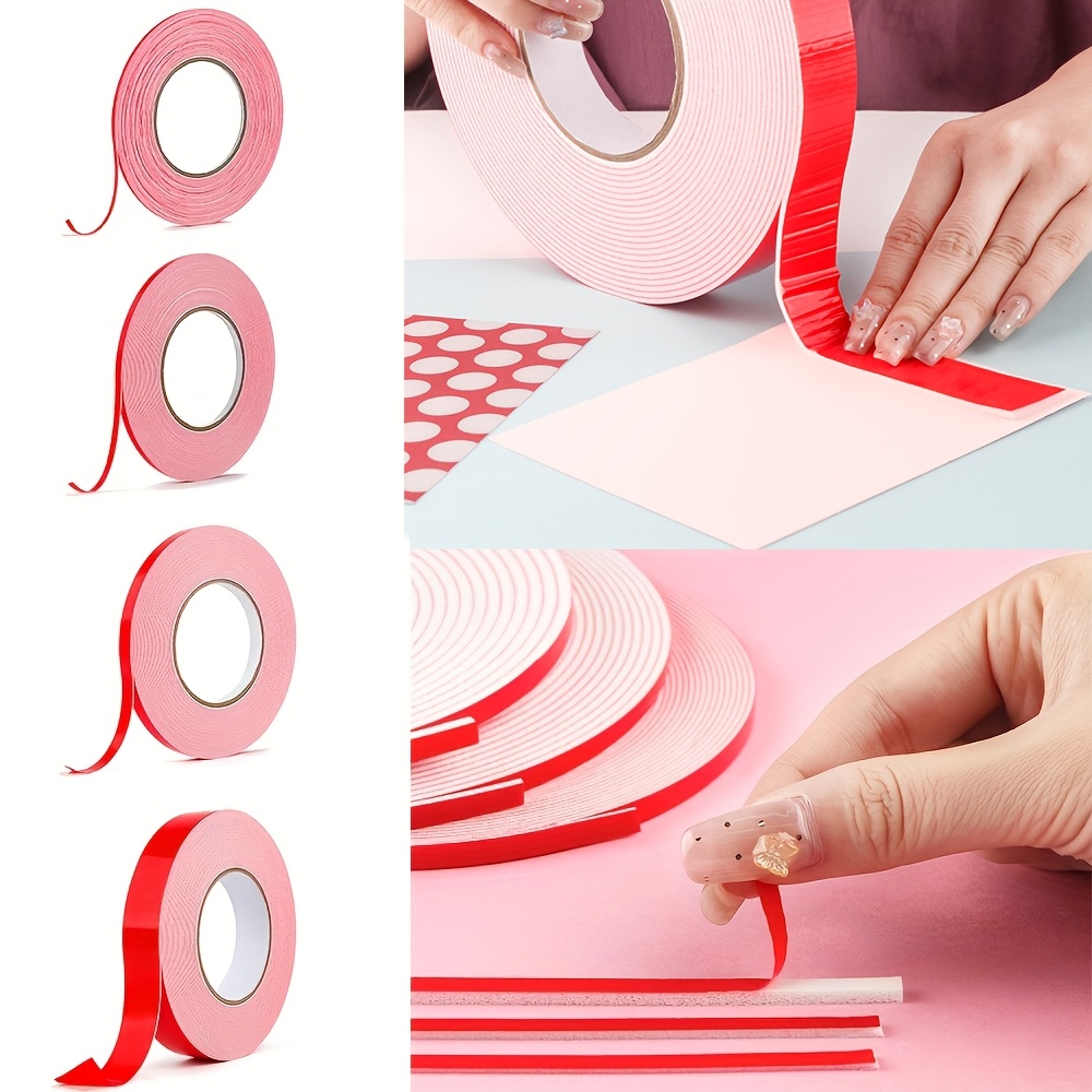 

Design Double Sided Adhesive Foam Tape Rolls - 3-4pcs Set, 1-3mm Thickness, 5-10m Length, 3-25mm Width, 3d Foam Tape For Shaker Cards, Layering Effects & Crafts - Uncharged, Material