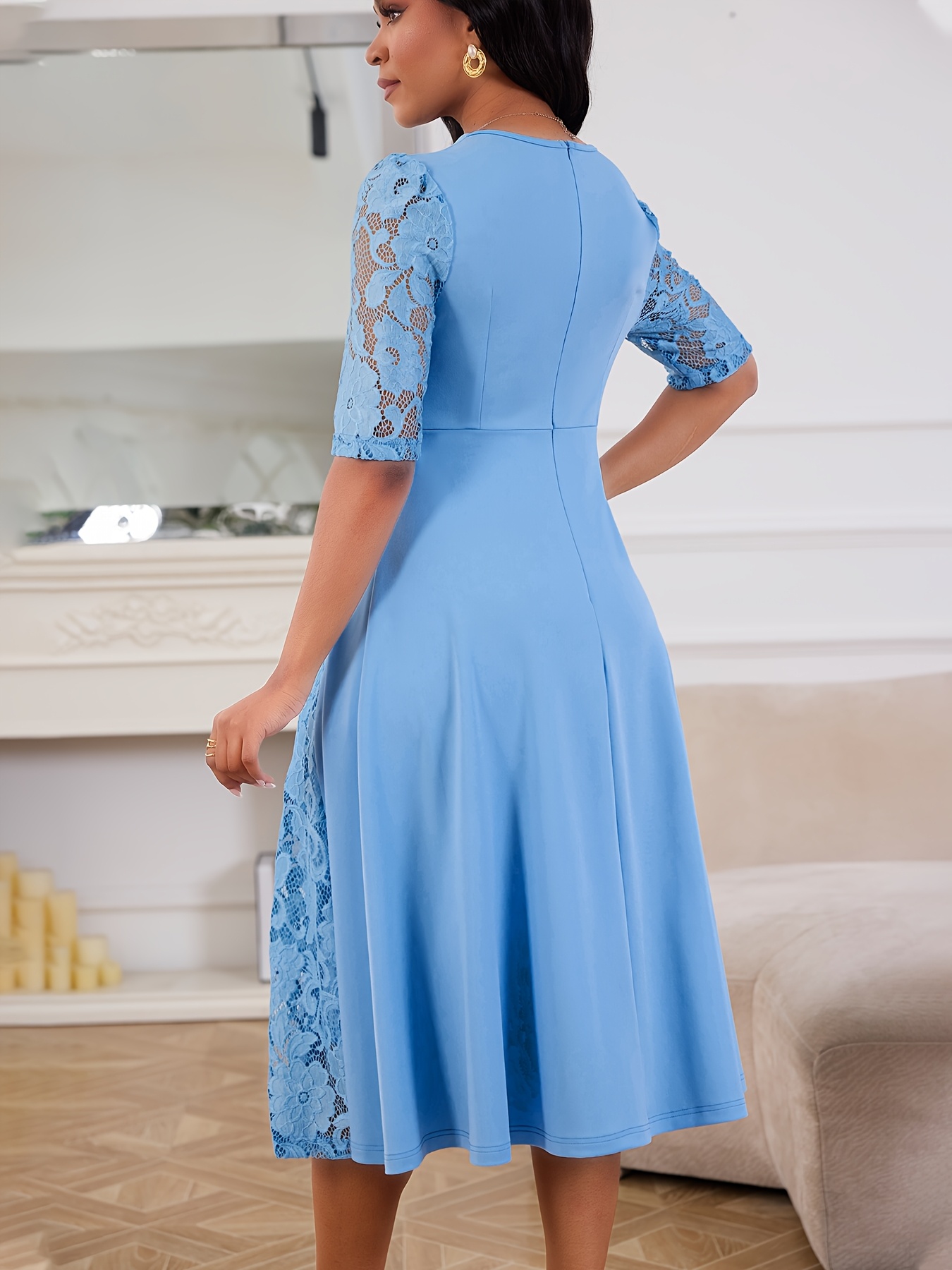 blue prom dresses 2021 S Aqua Blue Designer Midi Dresses