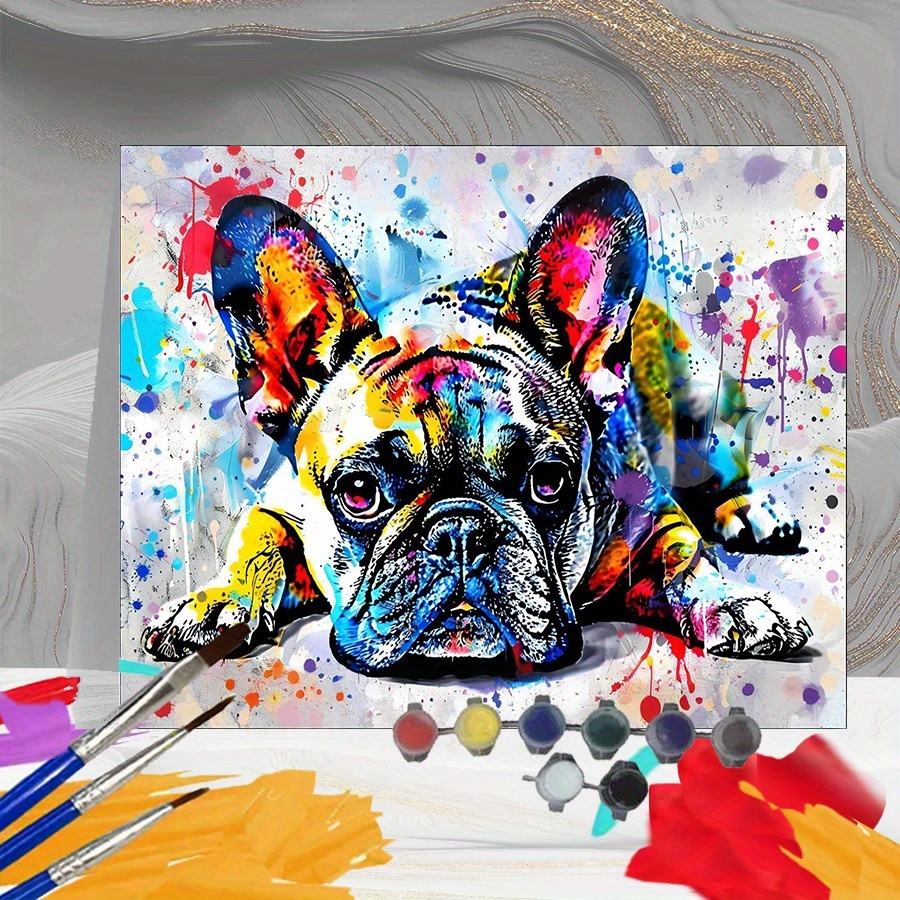 DIY Paint by Numbers French Bulldog Kit 39x50cm