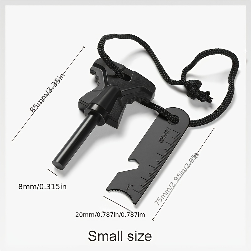 TEMU 2pcs Petit ou Grand Disponible Allumeur de Feu en Magnésium Solide avec Poignée ABS Papillon et Grattoir en Métal Multifonctionnel Équipement de