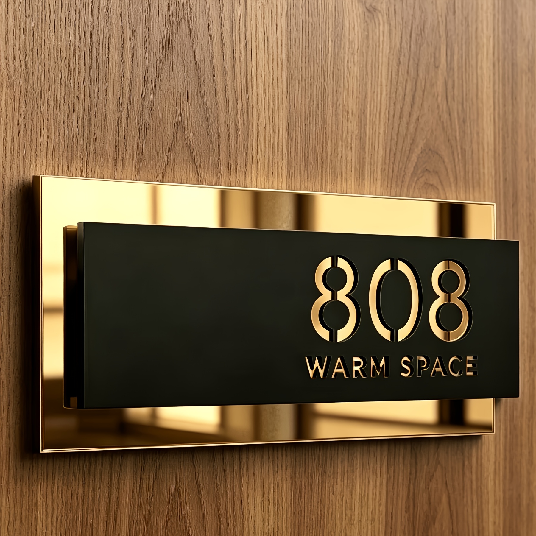 TEMU Plaque de porte personnalisée de qualité supérieure avec double épaisseur - Numéro de porte personnalisé, style facile et tendance, matériau