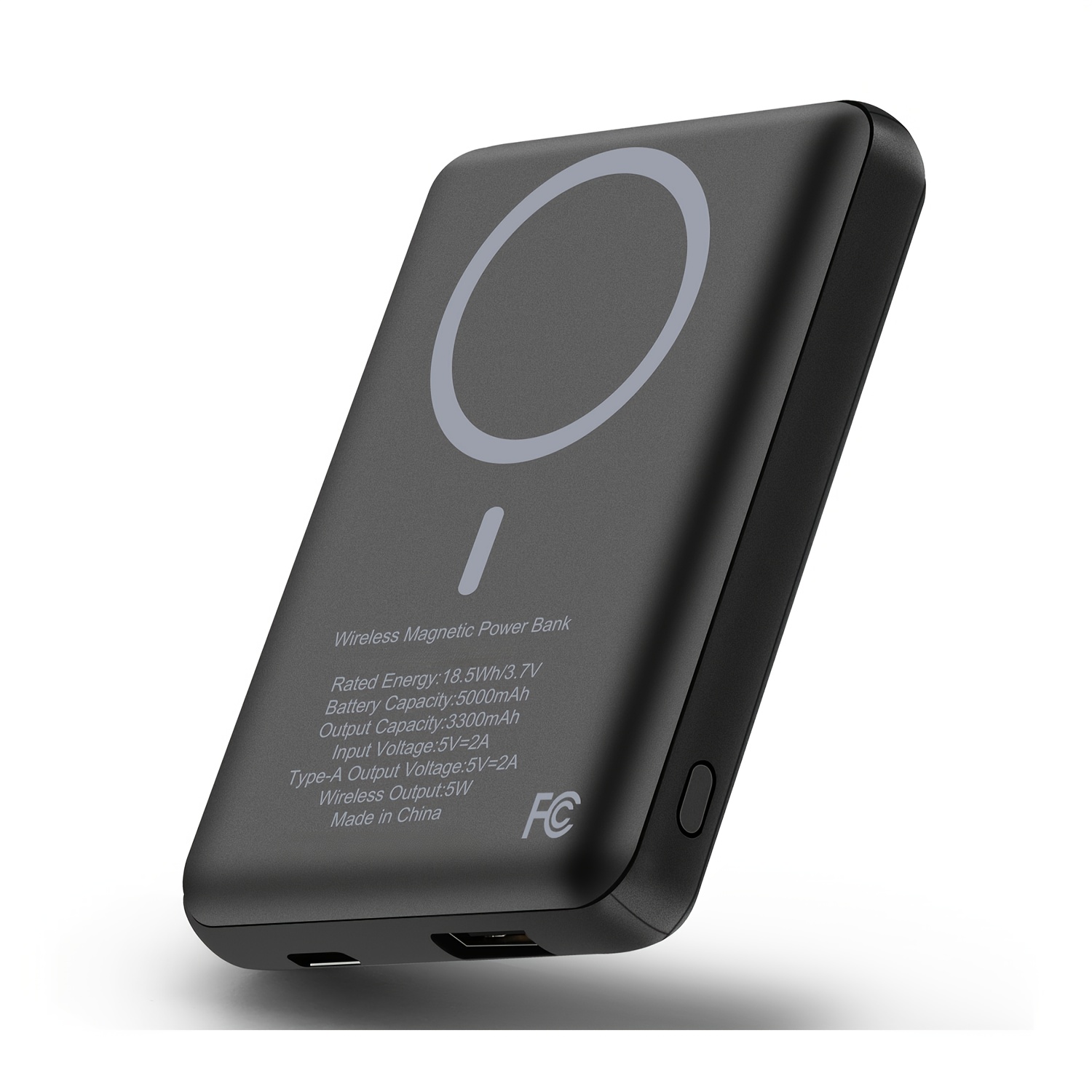 mini magnetic wireless portable charger 5000mah 5w wireless and 10  power bank usb c   compatible with iphone 15 16   and other phone additions local warehouse