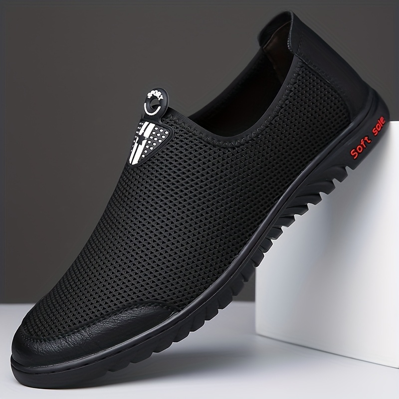 [Slip-On Sneakers] Men's Slip-On Sneakers - Slip-Resistant Sole, Lightweight Breathable Slip-On Shoes for Running, Gym, Walking, Everyday - All-Season Comfort - Easy Slip-On Closure - Cushioned Insole - Low-Top Sneakers for Men, Gym Footwear, Sleek Design