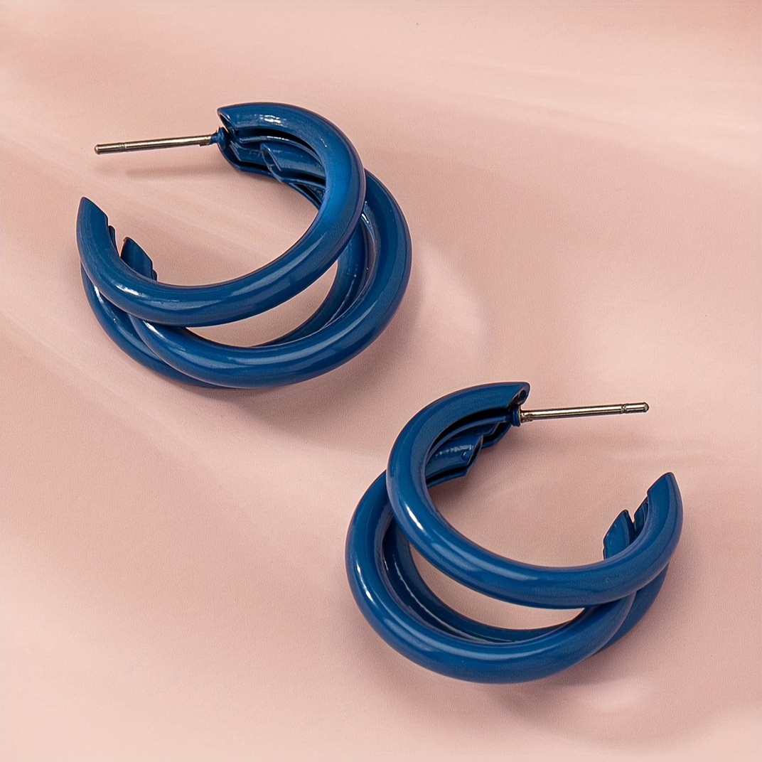 Geometric Iron Stud Earrings for Stylish Women