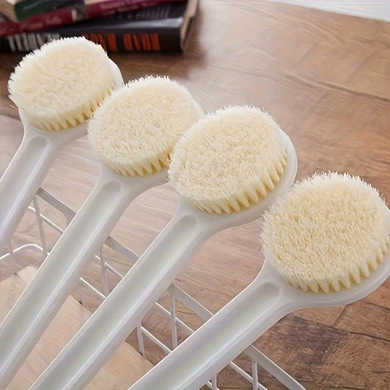 1pc long handle bath brush with soft bristles -   back scrubber for women, ergonomic shower brush for hard-to-reach areas, non-slip grip - ideal for back, body, legs, feet - bathroom essentials, personal hygiene,  , hygienic material,   routine, shower scrubber,  , durable scrubber,   accessory,   essentials, sleek scrubber,   scrubber,   routine   Product details 1