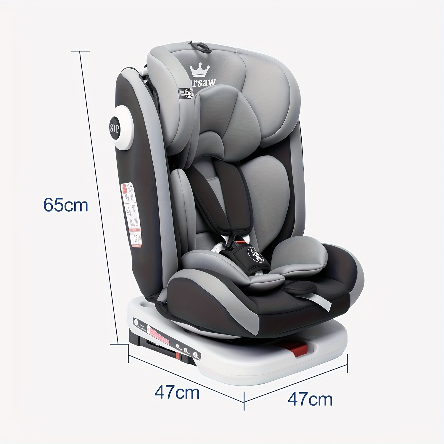   baby car seat child seat 360 rotatable   36 kg 0 12 year 5 point safety belt black Product details 3