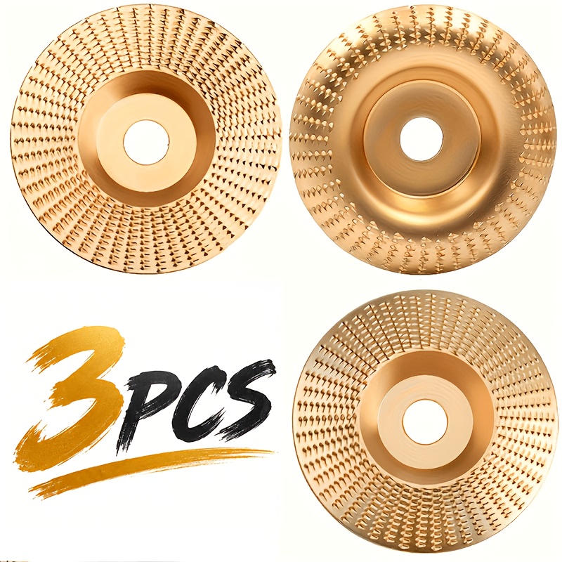 zdjęcie przedmiotu zestaw 3 szt. tarcz szlifierskich do rzeźbienia w drewnie, 125 mm adapter do szlifierki kątowej, przycinanie powierzchni zakrzywionych + dokładne polerowanie, tarcza szlifierska o wysokiej trwałości – szybki montaż, odporna na zużycie i zachowująca zęby, odpowiednia do szlifowania rzeźbienia w
