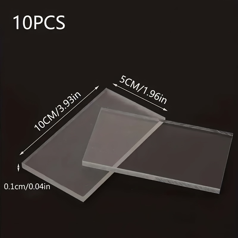 10pcs, Transparent Acrylic Wedding Table Cards, Rectangular Acrylic Cards, Diy Handwritten Seating Cards, Suitable For Conferences, Table Arrangements, Dinners, And Other Decorations