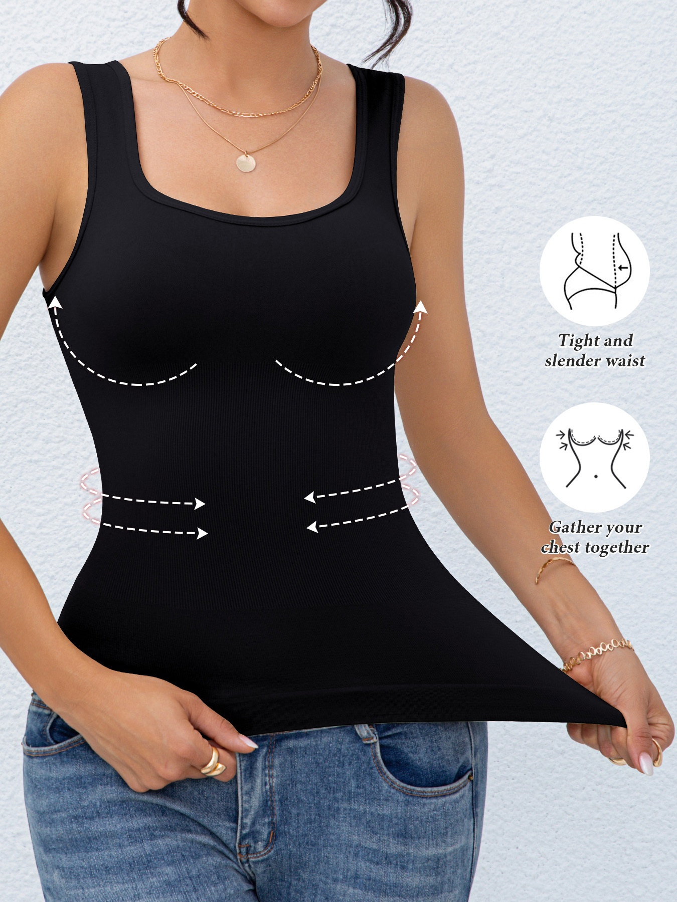 s high waisted seamless shapewear tank top - Temu South Africa