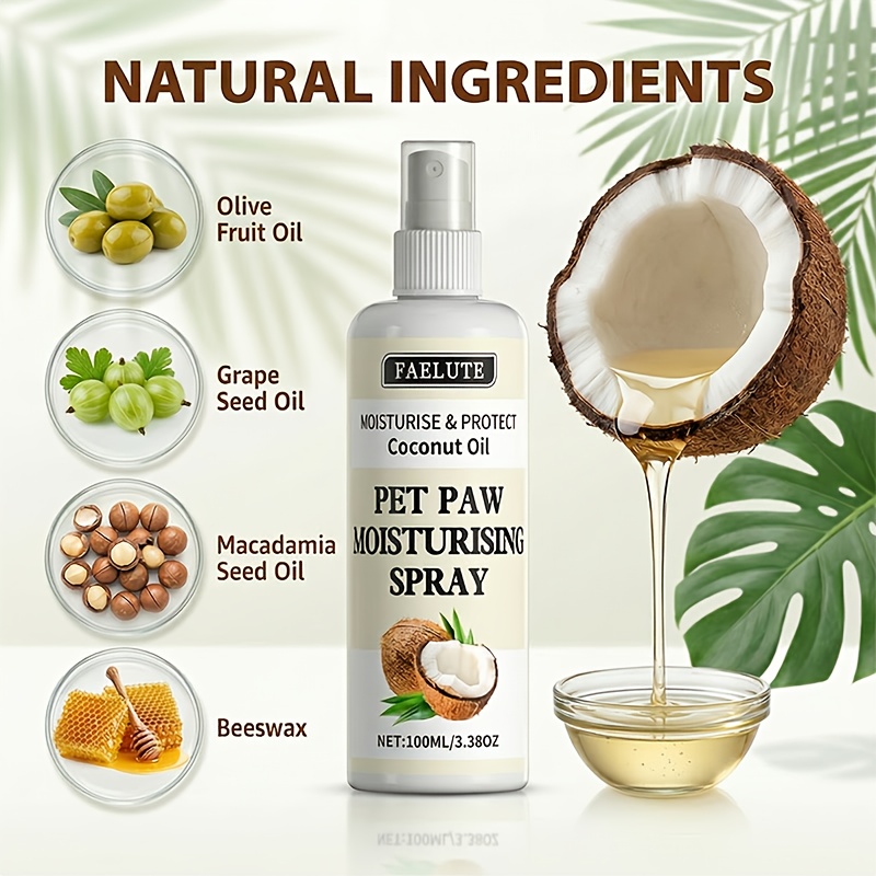 100Ml Moisturizing Spray for Pet Paws - Highly Hydrating Solution for Dry And Cracked Paws - Long-Lasting Moisture Retention Formula - Made with Natural Ingredients Like Coconut Oil And Shea Butter - Quick Absorption, Non-Greasy - Softens, Protects - Image 9