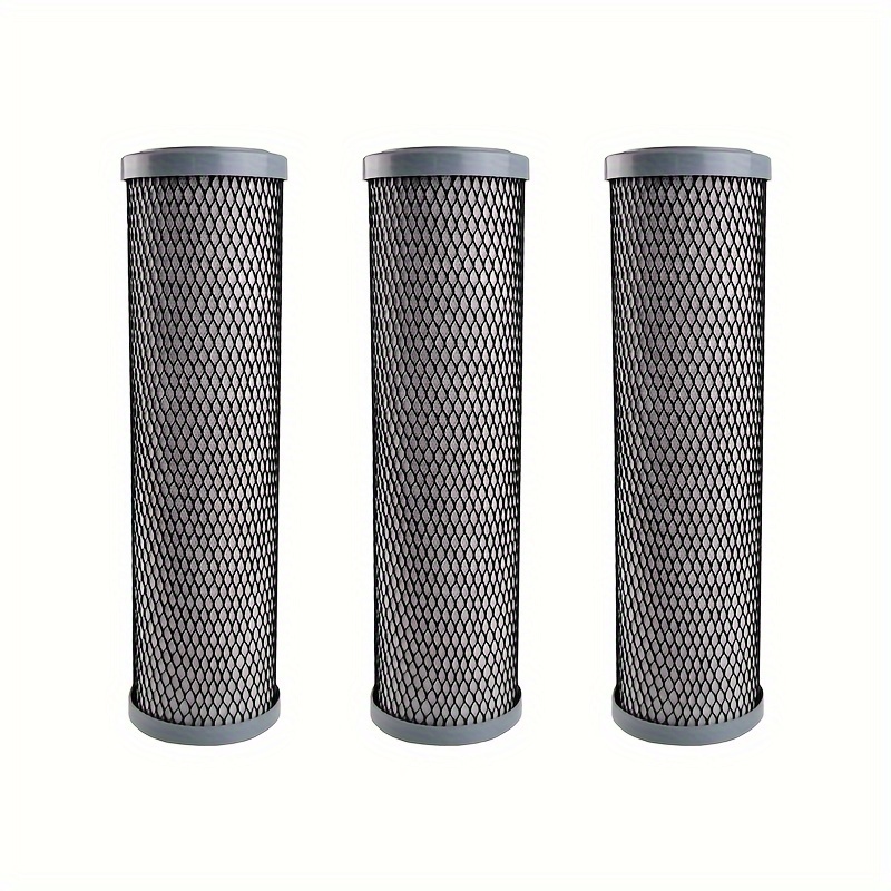 

1pc 10-inch Universal Water Filter Cartridges, Compressed Activated Carbon, 2.76x10inch Replacement Filters For Water Purifier Systems