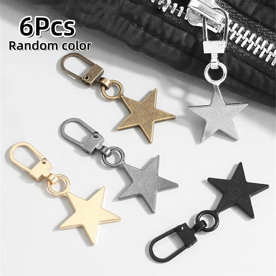 TEMU 2 piezas/6 piezas HAIRK Cremallera Desmontable de Color Aleatorio con Forma de Estrella para Ropa, Chaquetas, Zapatos, Botas, Herramienta Libre,