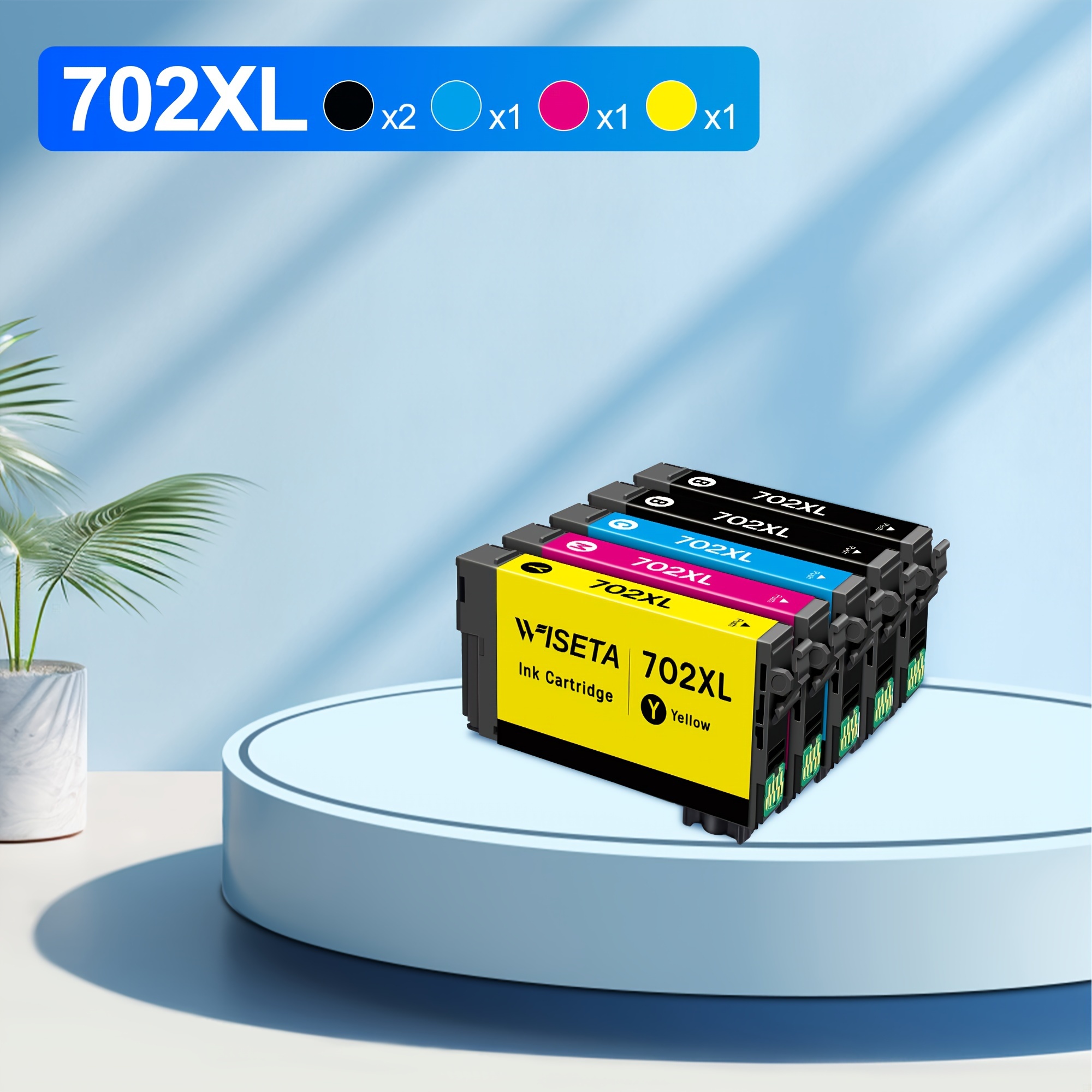

5 Pack 702xl Ink Cartridges Remanufactured Replacement For Epson 702xl Ink Cartridges Combo Pack 702 Xl T702xl T702 To Use With Workforce Pro Wf-3720 Wf-3730 Wf-3733 Printer