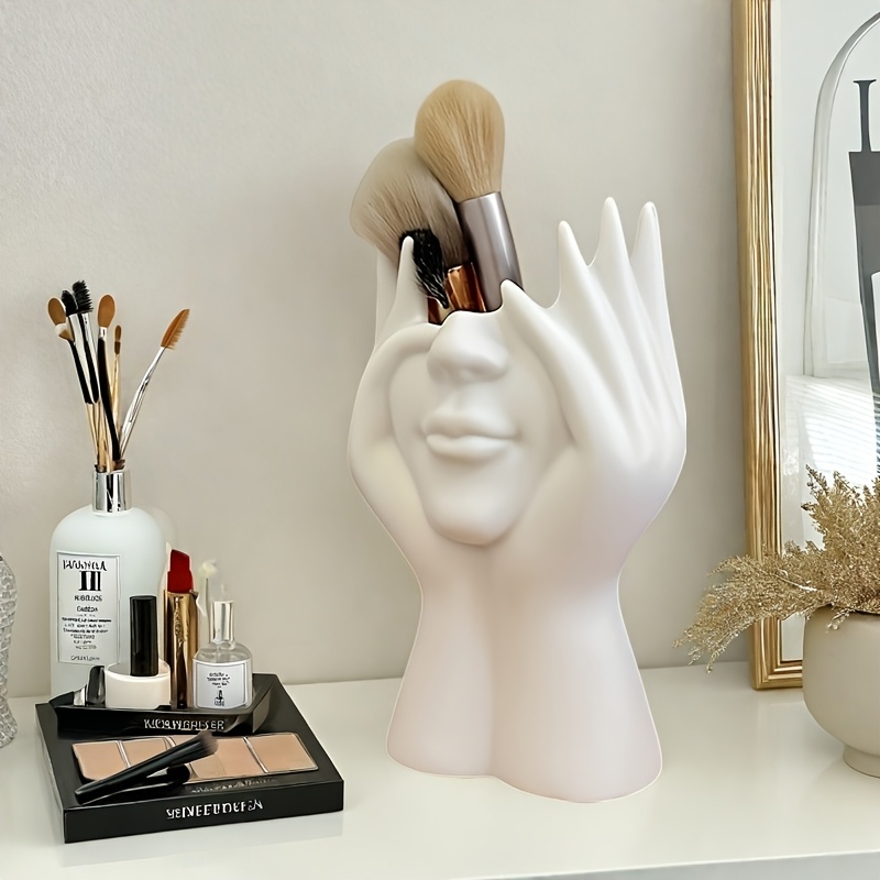 1pc Unique Body Art Makeup Brush Holder Pen Holder, Cosmetics Rack, Makeup Brush Storage Box, Makeup Bag, Brush Storage Box, Cosmetics Organizer Box, Makeup Brush Holder, Makeup Tools