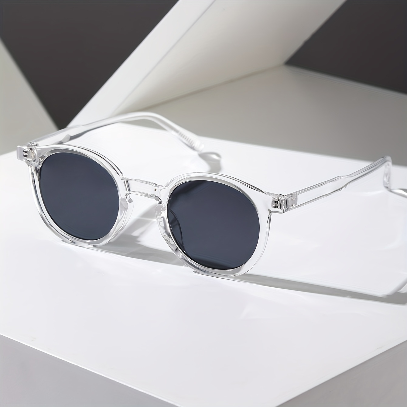 Image of 1pc Easy Small Round Sunglasses, Protection, Suitable For Outdoor Travel Driving, Fishing, Fashion Additions, Vacation
