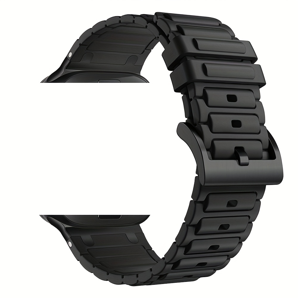 E-shop Armband für Apple Watch Ultra 2 49mm für Herren, Robustes Band mit Edelstahl-Anschluss für iWatch Ultra Serie 10/9/8/SE 2/7/6/5/4